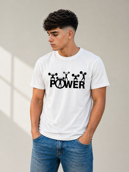 Power Gym Graphic Oversized Cotton T-Shirt