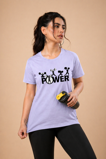 Power Gym Graphic Oversized Cotton T-Shirt